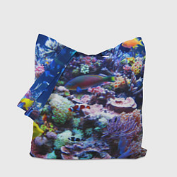 Сумка-шопер Коралловые рыбки, цвет: 3D-принт