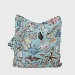Сумка-шопер Морские обитатели, цвет: 3D-принт
