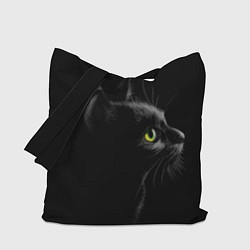 Сумка-шопер Черный кот, цвет: 3D-принт