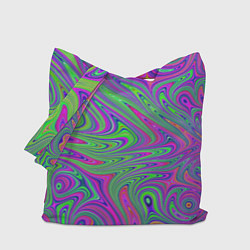 Сумка-шопер Неоновый абстрактный узор, цвет: 3D-принт
