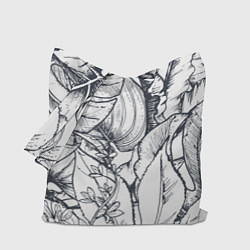 Сумка-шопер Тропические листья, цвет: 3D-принт