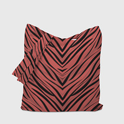Сумка-шопер Полосатый тигровый узор, цвет: 3D-принт