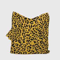 Сумка-шопер Леопард желтый, цвет: 3D-принт