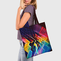 Сумка-шопер Цифровая радуга, цвет: 3D-принт — фото 2