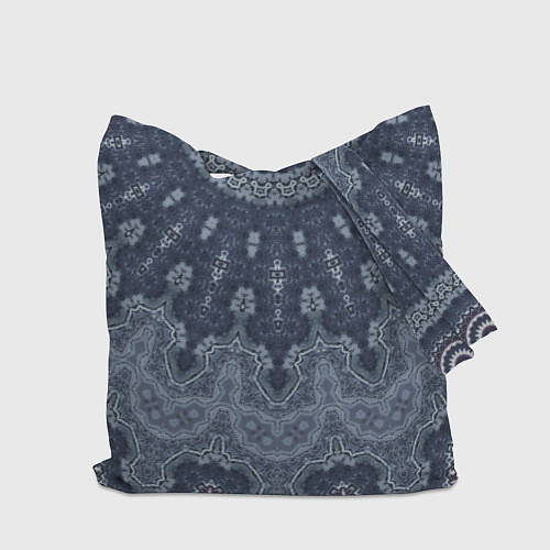 Сумка-шоппер Серый восточный орнамент мандала / 3D-принт – фото 2