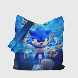 Сумка-шопер SONIC СИНИЙ ЁЖ Z, цвет: 3D-принт