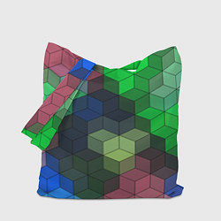 Сумка-шоппер Разноцветный геометрический уз