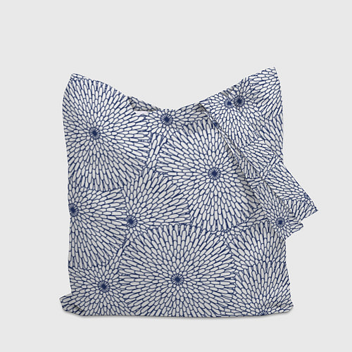 Сумка-шоппер БЕЛЫЕ ХРИЗАНТЕМЫ ПАТТЕРН / 3D-принт – фото 2