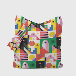 Сумка-шопер Геометрия города, цвет: 3D-принт