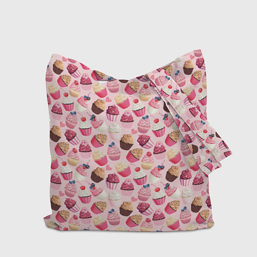 Сумка-шоппер Пирожные / 3D-принт – фото 2
