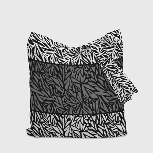 Сумка-шоппер Абстрактный черно-белый узор / 3D-принт – фото 2