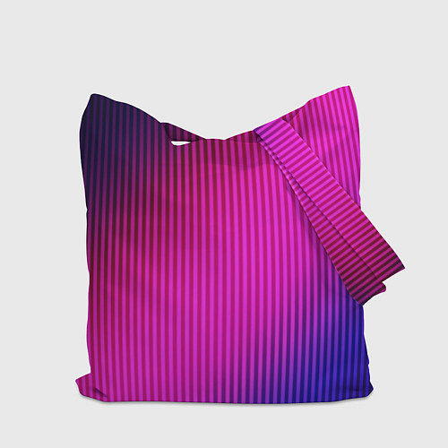 Сумка-шоппер Фиолетово-малиновый градиент / 3D-принт – фото 2