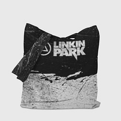 Сумка-шоппер Линкин Парк Лого Рок ЧБ Linkin Park Rock