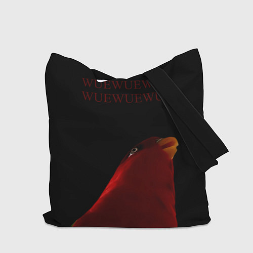 Сумка-шоппер Красный попугай Red parrot / 3D-принт – фото 2
