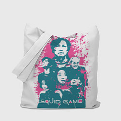 Сумка-шопер Игра в кальмара: лучшие игроки, цвет: 3D-принт