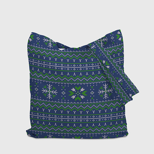 Сумка-шоппер Узорный свитер / 3D-принт – фото 2