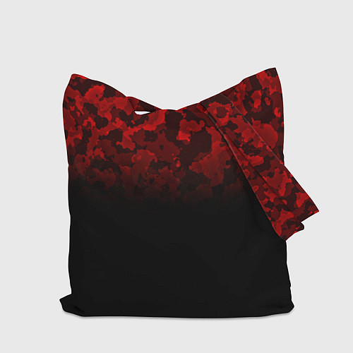 Сумка-шоппер BLACK RED CAMO RED MILLITARY / 3D-принт – фото 2