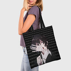 Сумка-шопер Дазай Осаму Исповедь неполноценного человека, цвет: 3D-принт — фото 2