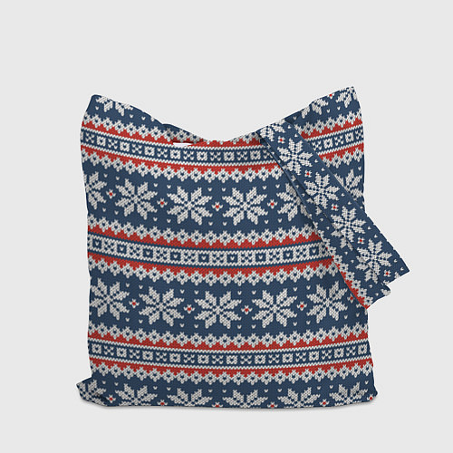 Сумка-шоппер Knitted Christmas Pattern / 3D-принт – фото 2