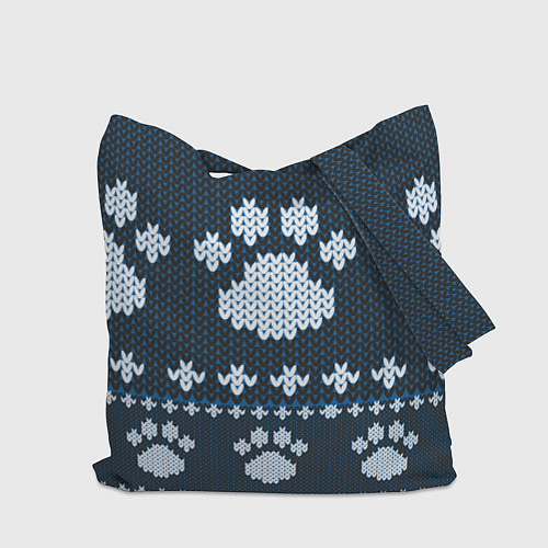 Сумка-шоппер Вязанные тигровые лапки / 3D-принт – фото 2