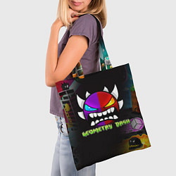 Сумка-шопер Geometry Dash: Demon Art, цвет: 3D-принт — фото 2