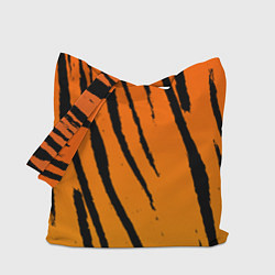 Сумка-шопер Шкура тигра диагональ, цвет: 3D-принт
