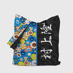 Сумка-шопер Такаси Мураками Иероглифами, цвет: 3D-принт