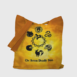 Сумка-шопер Все 7 смертных грехов, цвет: 3D-принт