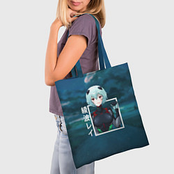 Сумка-шопер Евангелион Neon Genesis Evangelion, Рей Аянами, цвет: 3D-принт — фото 2