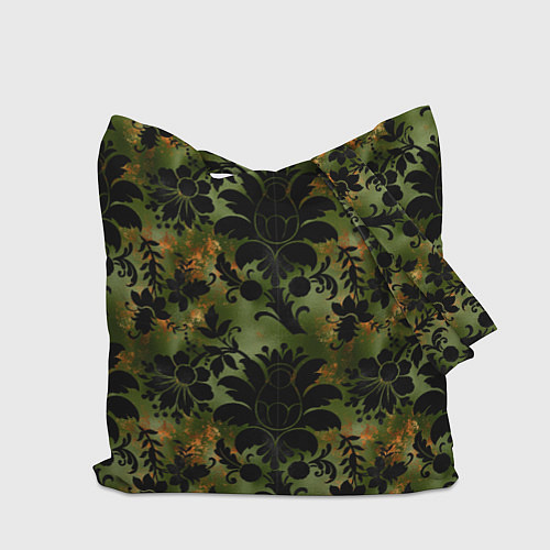 Сумка-шоппер Темные тропические листья / 3D-принт – фото 2