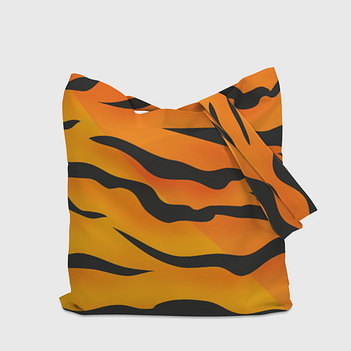 Сумка-шоппер Новогодний тигр Новый год 2022 / 3D-принт – фото 2