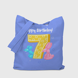 Сумка-шопер Седьмой день рождения, цвет: 3D-принт
