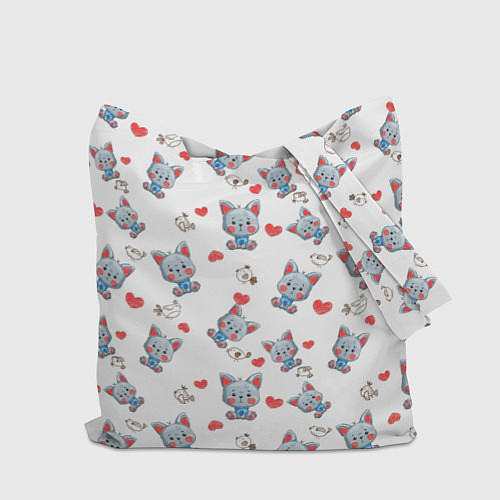 Сумка-шоппер Маленькие котята паттерн / 3D-принт – фото 2