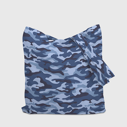 Сумка-шоппер Синий Камуфляж Camouflage / 3D-принт – фото 2