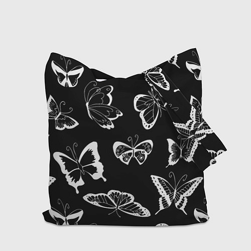 Сумка-шоппер Адель летящие бабочки / 3D-принт – фото 2