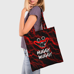 Сумка-шопер Huggy Wuggy гроза, цвет: 3D-принт — фото 2