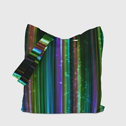 Сумка-шопер Свет неоновой радуги, цвет: 3D-принт