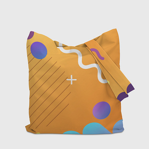 Сумка-шоппер Бабл квас Bubble kvass геометрический фон / 3D-принт – фото 2