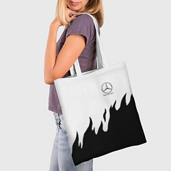 Сумка-шопер Mercedes-Benz нарисованный огонь, цвет: 3D-принт — фото 2