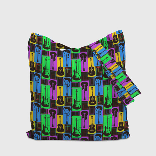 Сумка-шоппер Красочные Гитары / 3D-принт – фото 2