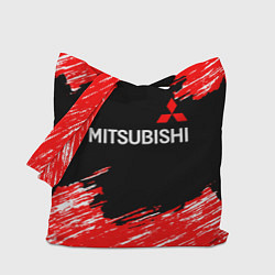 Сумка-шопер Mitsubishi размытые штрихи, цвет: 3D-принт