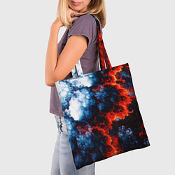 Сумка-шопер 3D ЯДЕРНЫЙ КОСМИЧЕСКИЙ ВЗРЫВ ОГОНЬ, цвет: 3D-принт — фото 2