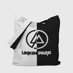 Сумка-шопер Linkin Park ЧБ, цвет: 3D-принт
