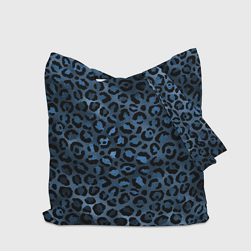 Сумка-шоппер Синяя леопардовая шкура / 3D-принт – фото 2