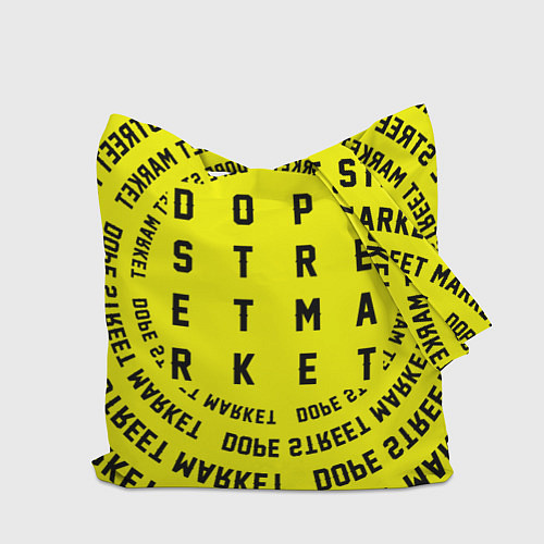 Сумка-шоппер Счастливый Смайлик Yellow Dope Street Market / 3D-принт – фото 2