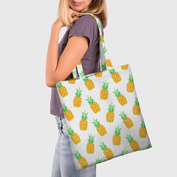 Сумка-шопер Поле ананасов, цвет: 3D-принт — фото 2
