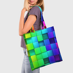 Сумка-шопер Color geometrics pattern Vanguard, цвет: 3D-принт — фото 2