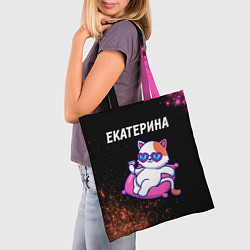 Сумка-шопер Екатерина КОШЕЧКА Краска, цвет: 3D-принт — фото 2