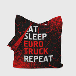 Сумка-шопер Eat Sleep Euro Truck Repeat Спрей, цвет: 3D-принт
