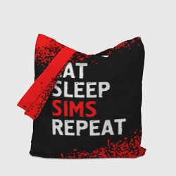 Сумка-шоппер Eat Sleep Sims Repeat Краска